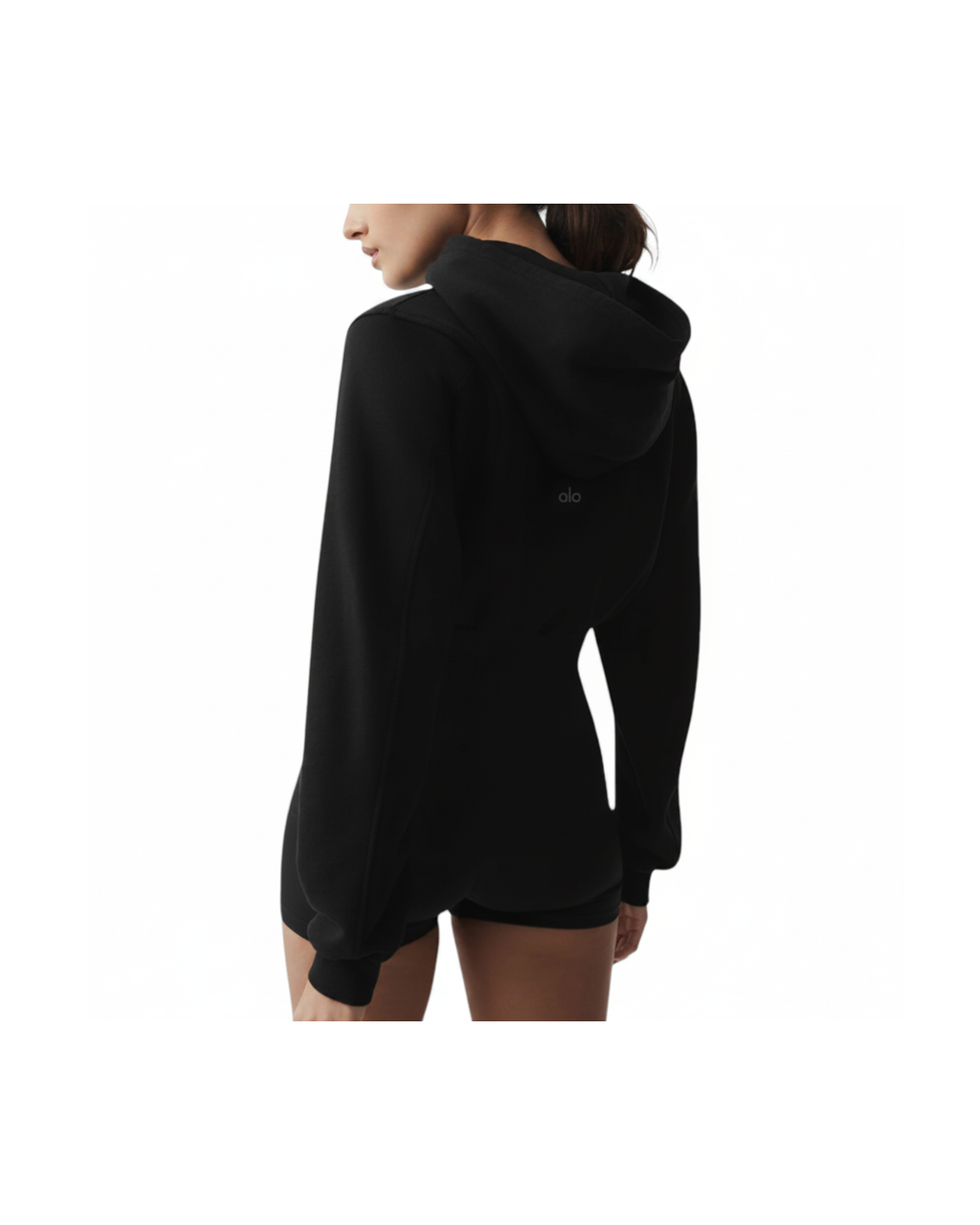 Sweat à capuche zippé court Alo