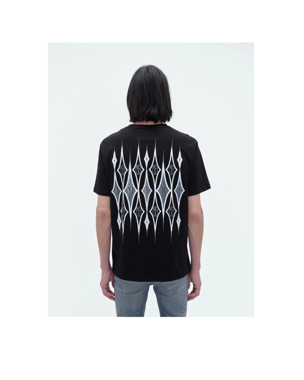 T-Shirt Amiri Argyle Tee Noir