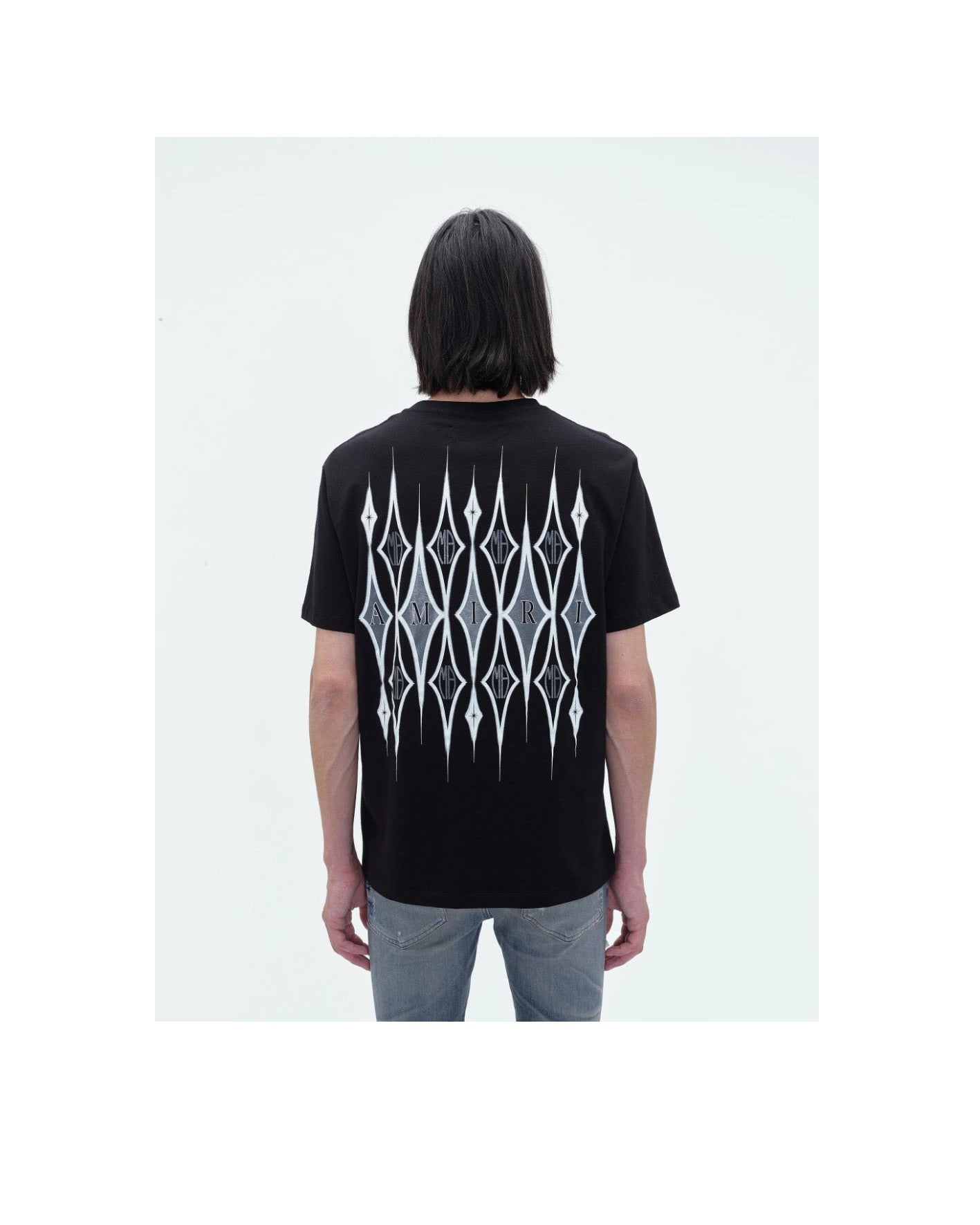T-Shirt Amiri Argyle Tee Noir
