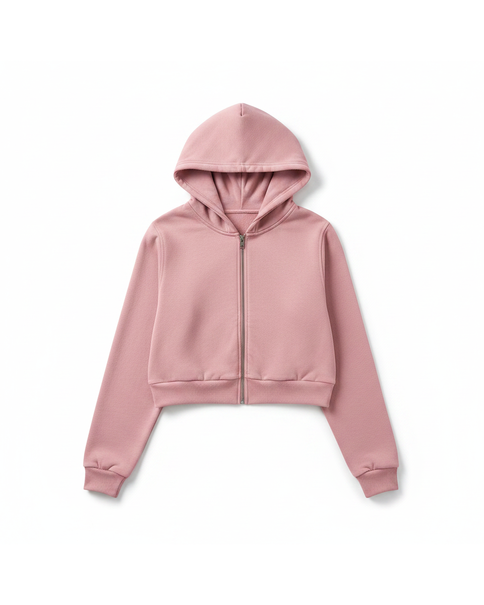Sweat à capuche zippé court Alo