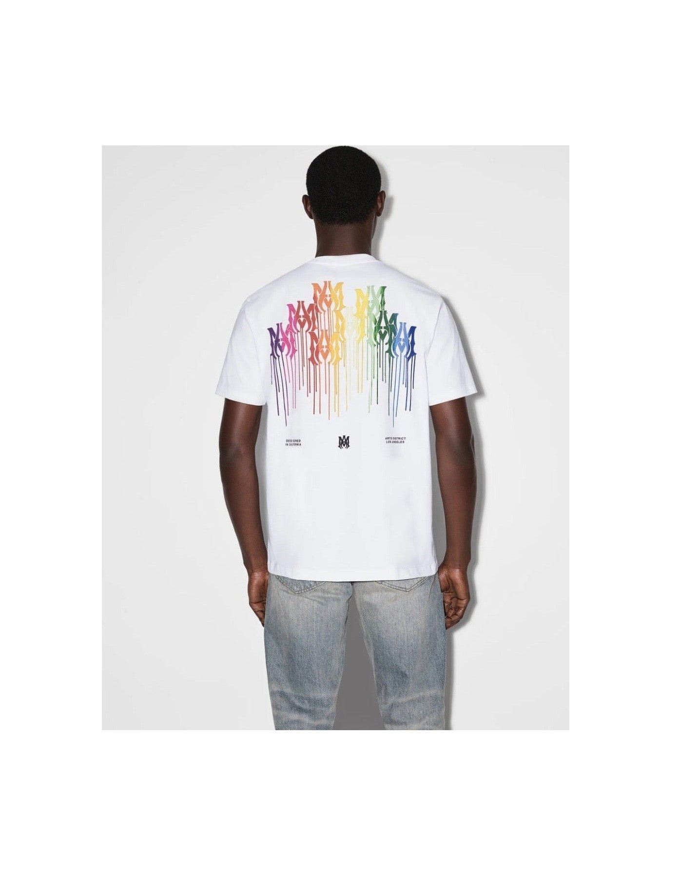 T-Shirt Amiri MA Drip Collage Blanc