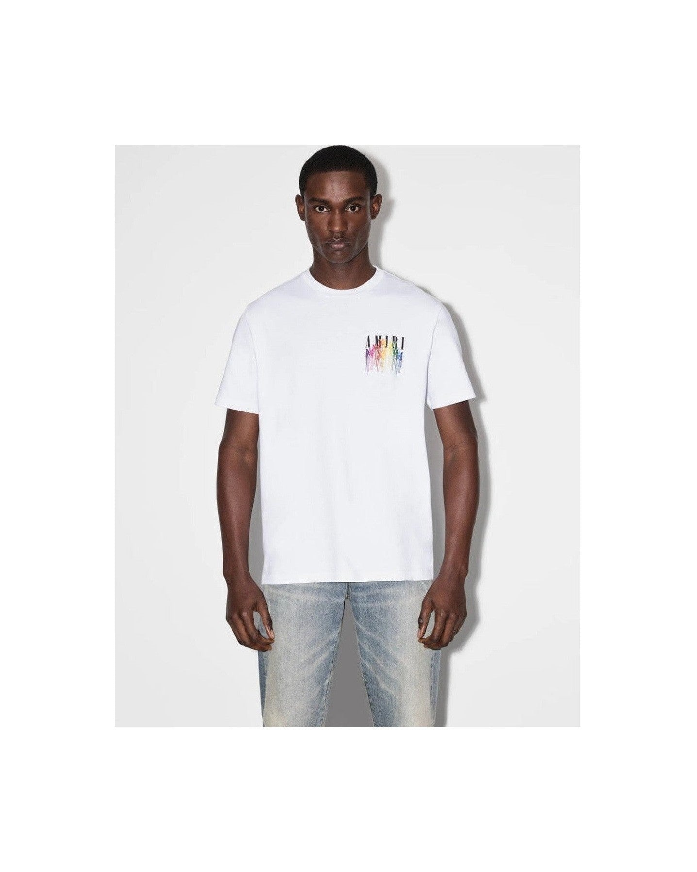 T-Shirt Amiri MA Drip Collage Blanc