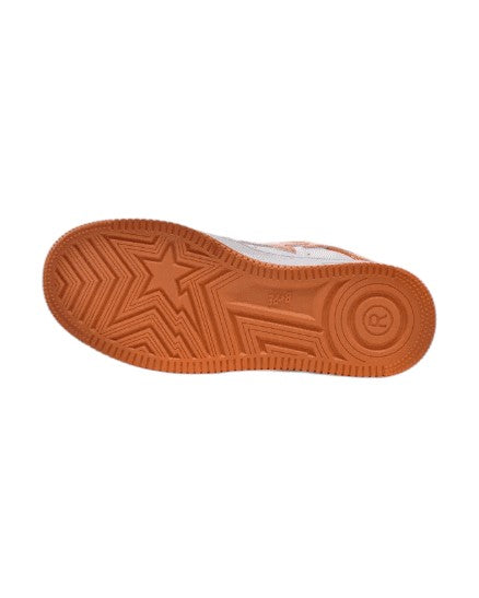 Bape® BapeSta Low White Orange Plugmarket - plugmarket.fr Sneakers