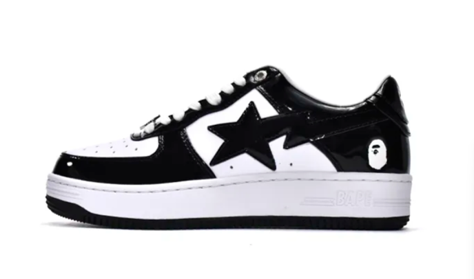 Bape® BapeSta Low Black White