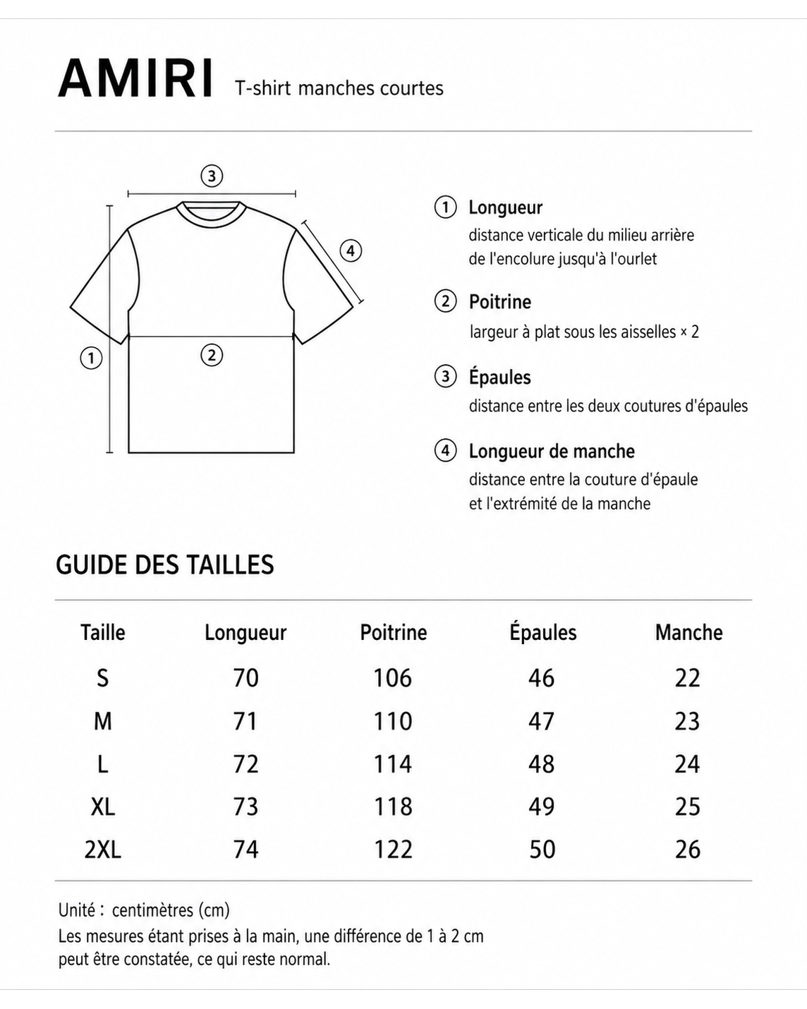 T-Shirt Amiri Noir