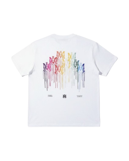 T-Shirt Amiri MA Drip Collage Blanc