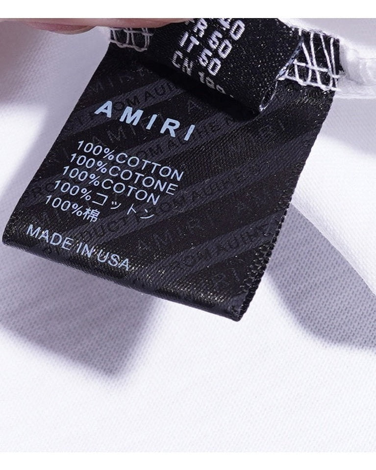 T-Shirt Amiri MA Drip Collage Blanc