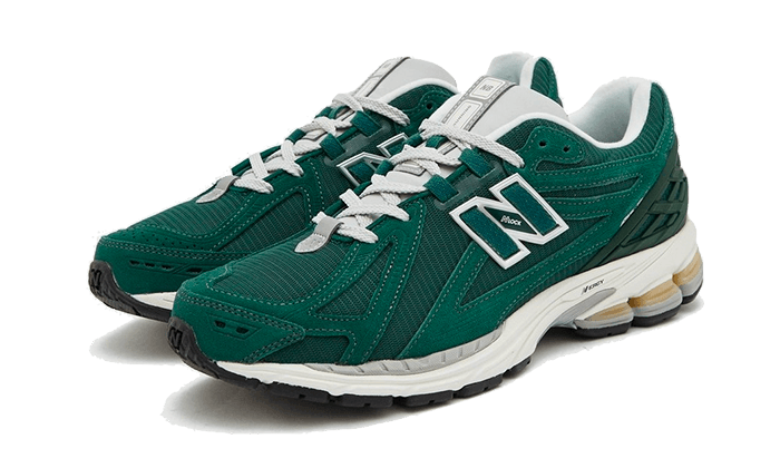 New Balance® 1906r Green Suede Metallic Silver