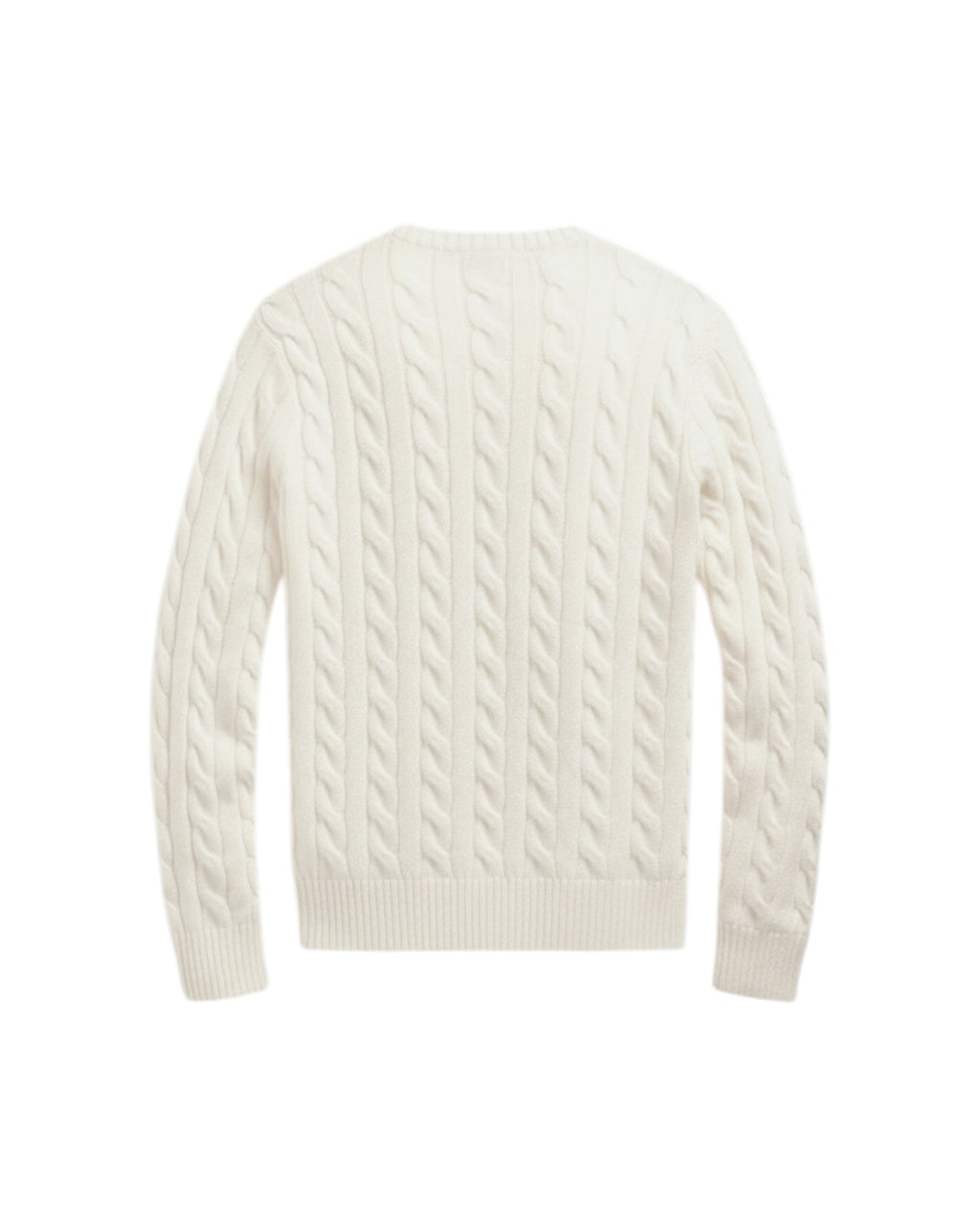 Plugmarket Ralph Lauren cream cable knit crewneck sweater