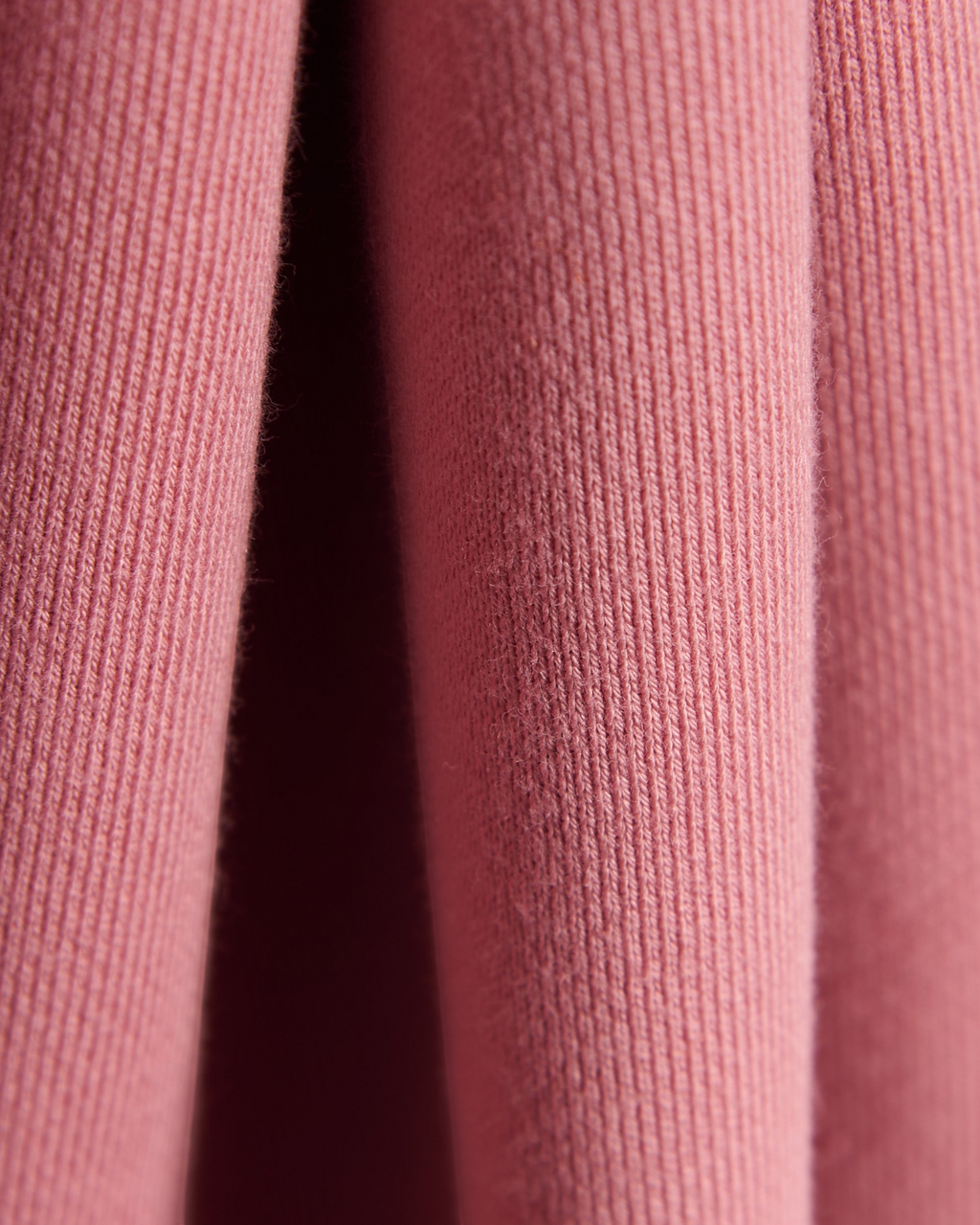 Plugmarket rose pink ribbed knit cotton blend long sleeve sweater